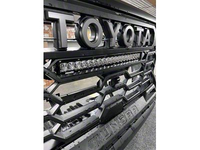 Heretic Studios 20-Inch LED Light Bar with TRD Pro Behind the Grille Mounting Brackets; Spot Beam; Clear Lens (22-25 Tundra)