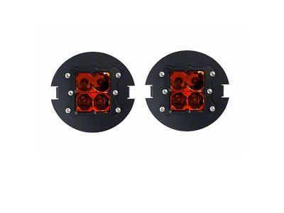 Heretic Studios Series 1 LED Fog Light Kit; Spot Beam; Amber Lens (07-13 Tundra)