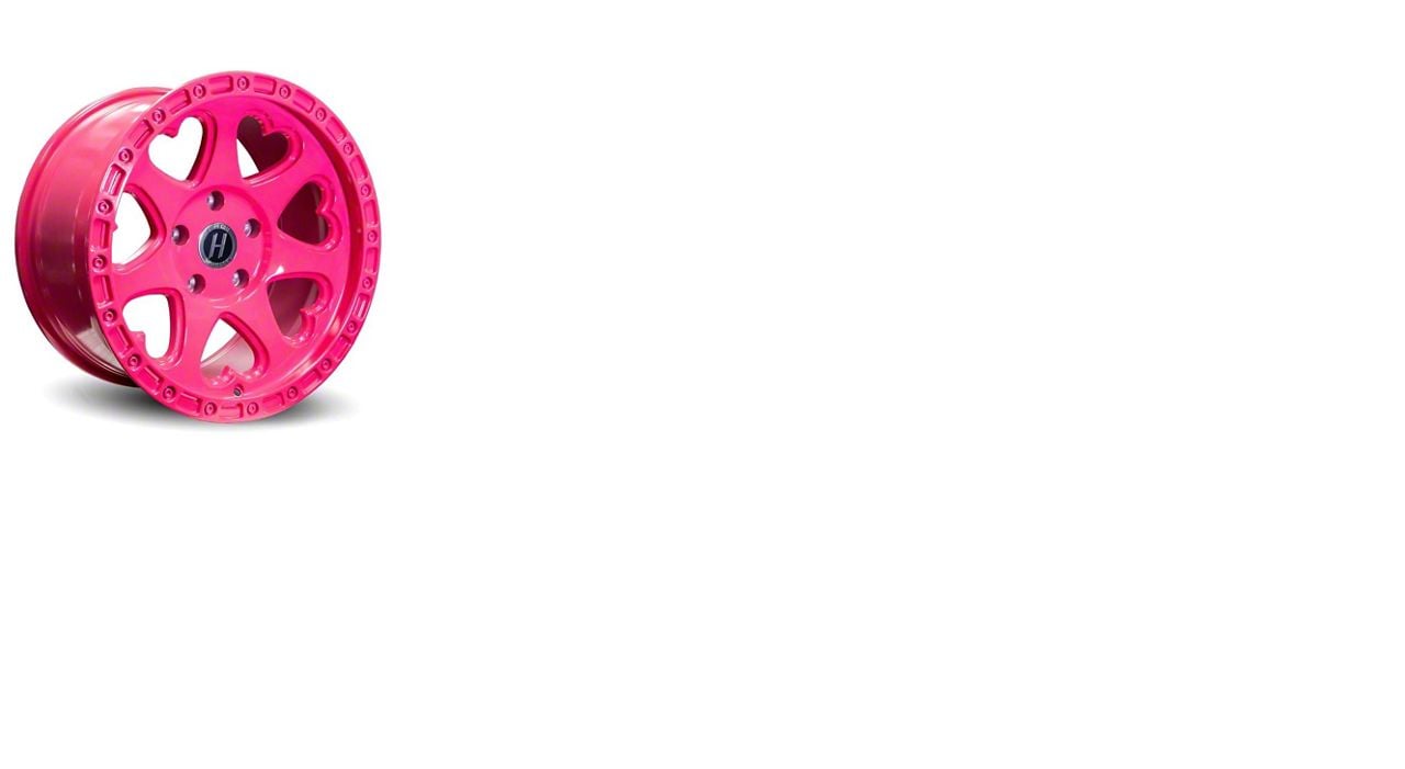 KAGEROU / Light Pink・Matte Silver rim JT Jeep Gladiator KOKORO-OR Pink Wheel; 20x9; 18mm Offset (20