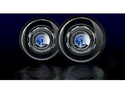 HID Projectos 7-Inch Black Series LED Headlights; Black Housing; Clear Lens (97-18 Jeep Wrangler TJ & JK)