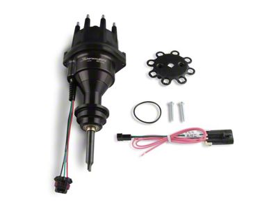 Holley EFI Chrysler 318/360 Hyperspark Distributor; Black (93-98 V8 Jeep Grand Cherokee ZJ)
