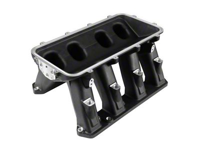 Holley EFI Gen II HEMI Hi-Ram Intake Manifold Base; Black (06-20 5.7L HEMI, 6.1L HEMI, 6.4L HEMI Jeep Grand Cherokee WK & WK2)