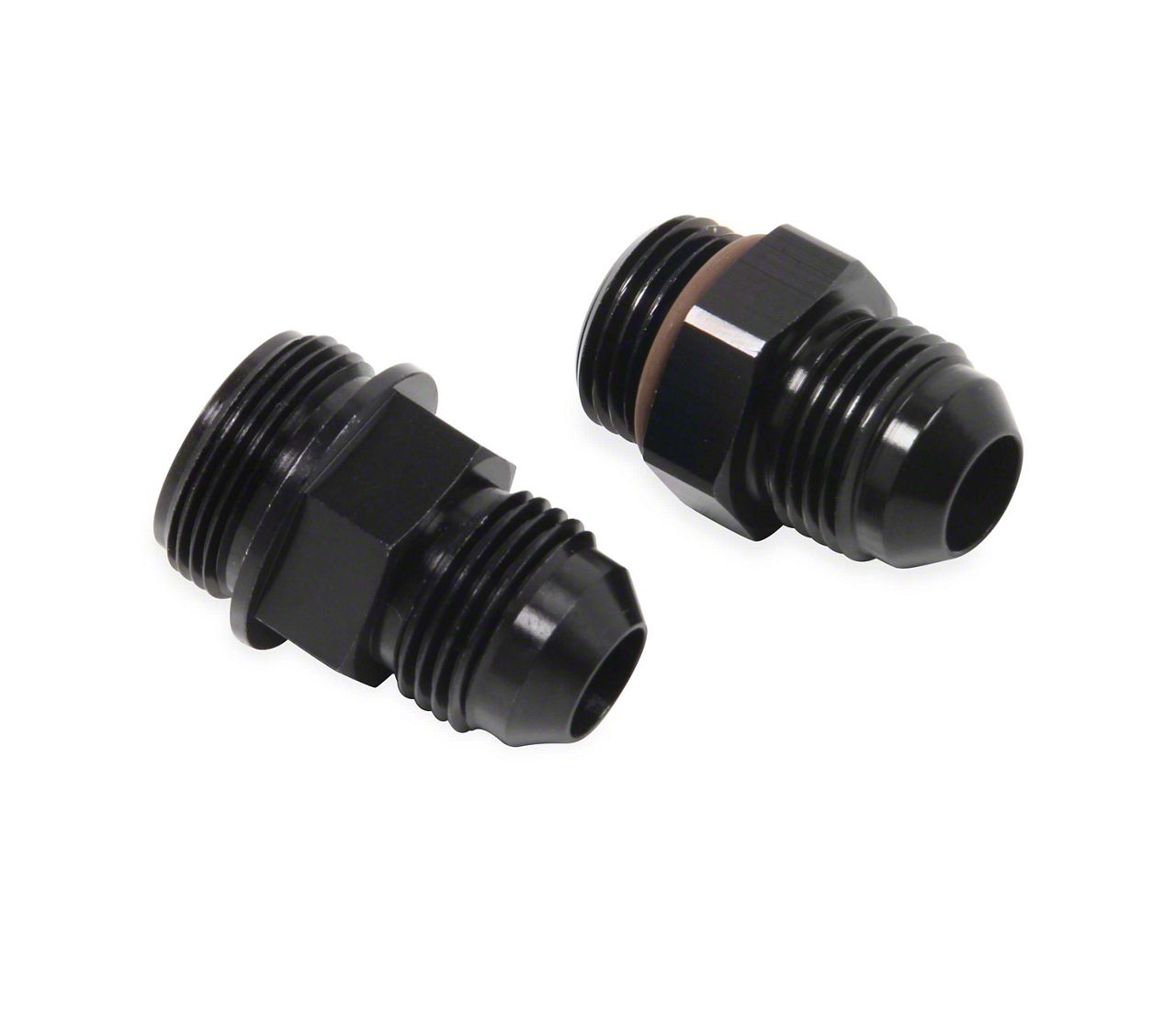 Holley Performance Tundra Fuel Line Adapter; ADAPTOR, BLACK 8AN TO