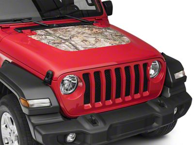 SEC10 Hood Decal; Camo Real Tree (18-25 Jeep Wrangler JL, Excluding Rubicon)