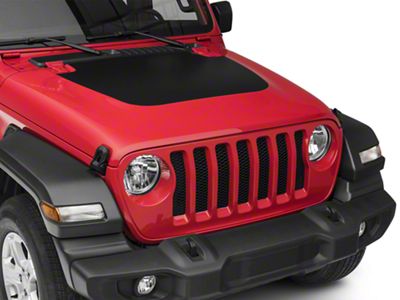 SEC10 Hood Decal; Satin Black (18-25 Jeep Wrangler JL, Excluding Rubicon)