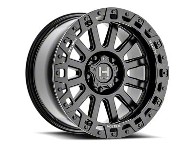 Hostile Dominator Asphalt 6-Lug Wheel; 20x9; 1mm Offset (21-25 Bronco, Excluding Raptor)