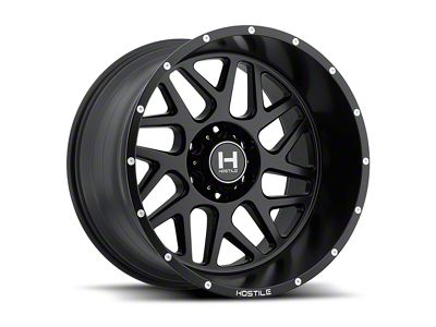 Hostile Sprocket Asphalt Wheel; 24x12; -44mm Offset (07-18 Jeep Wrangler JK)