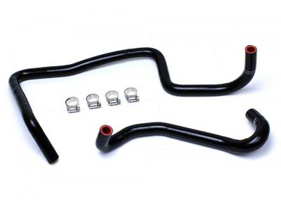 HPS Silicone Heater Coolant Hose Kit; Black (05-10 5.7L HEMI, 6.1L HEMI Jeep Grand Cherokee WK)