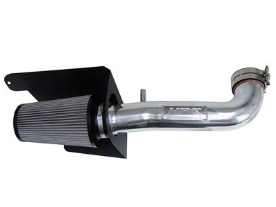 HPS Shortram Cold Air Intake; Polished (12-18 3.6L Jeep Wrangler JK)