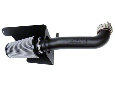 HPS Shortram Cold Air Intake; Wrinkle Black (12-18 3.6L Jeep Wrangler JK)