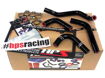 HPS Silicone Heater Coolant Hose Kit; Black (12-18 3.6L Jeep Wrangler JK)
