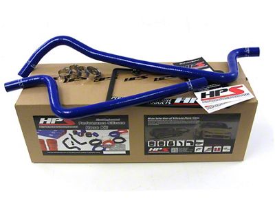 HPS Silicone Heater Coolant Hose Kit; Blue (97-01 4.0L Jeep Wrangler TJ)