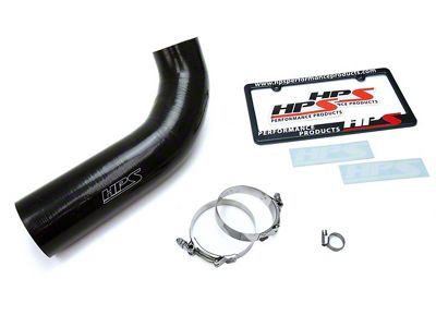 HPS Silicone Post MAF Air Intake Hose Kit; Black (12-18 3.6L Jeep Wrangler JK)