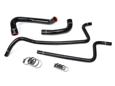HPS Silicone Radiator and Heater Coolant Hose Kit; Black (00-01 4.0L Jeep Wrangler TJ)