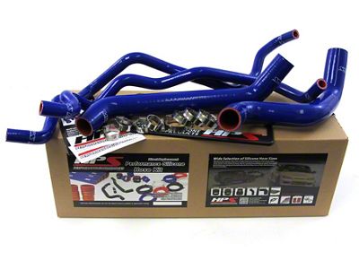 HPS Silicone Radiator and Heater Coolant Hose Kit; Blue (07-11 3.8L Jeep Wrangler JK)