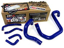 Silicone Radiator and Heater Coolant Hose Kit; Blue (12-18 3.6L Jeep Wrangler JK)