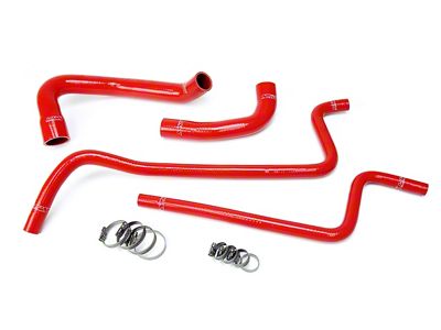 HPS Silicone Radiator and Heater Coolant Hose Kit; Red (00-01 4.0L Jeep Wrangler TJ)