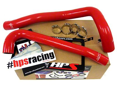HPS Silicone Radiator Coolant Hose Kit; Red (97-02 2.5L Jeep Wrangler TJ)