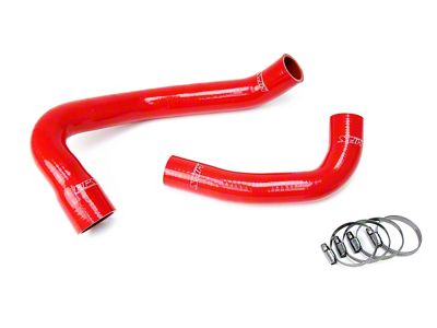 HPS Silicone Radiator Coolant Hose Kit; Red (00-06 4.0L Jeep Wrangler TJ)