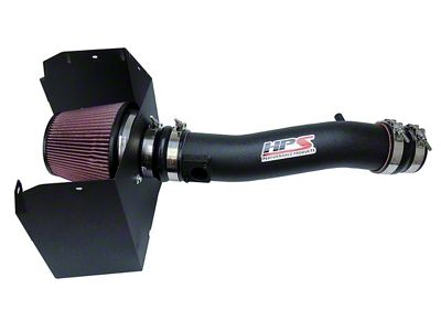 HPS Shortram Cold Air Intake; Wrinkle Black (16-23 3.5L Tacoma)