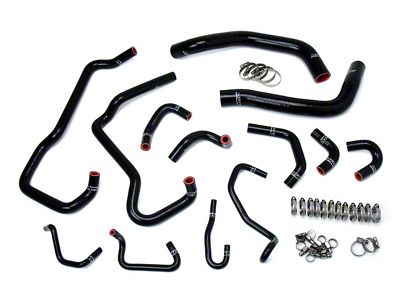 HPS Silicone Radiator and Heater Coolant Hose Kit; Black (16-23 3.5L Tacoma)