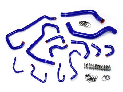HPS Silicone Radiator and Heater Coolant Hose Kit; Blue (16-23 3.5L Tacoma)
