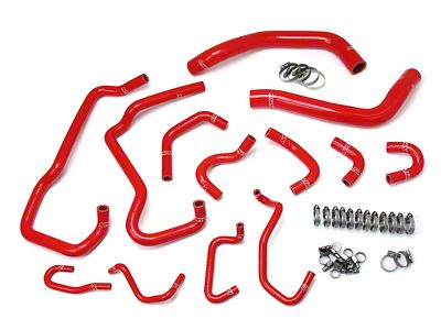 HPS Silicone Radiator and Heater Coolant Hose Kit; Red (16-23 3.5L Tacoma)