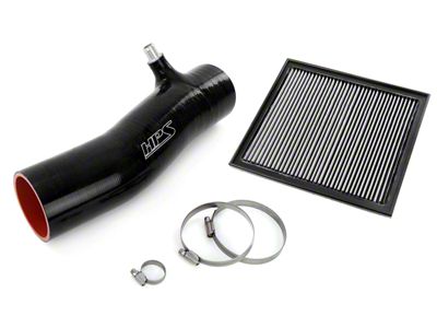 HPS Silicone Air Intake Kit with Drop-In Air Filter; Black (16-22 3.5L Tacoma w/ Standard Air Intake Box)