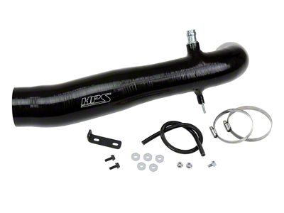 HPS Silicone Post MAF Air Intake Hose Kit; Black (05-23 2.7L Tacoma)
