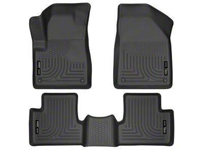 Husky Liners WeatherBeater Front and Second Seat Floor Liners; Black (14-15 Jeep Cherokee KL)