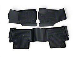 Husky Liners WeatherBeater Front and Second Seat Floor Liners; Black (22-25 Jeep Grand Cherokee WL)