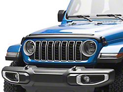 Aeroskin II Hood Protector; Matte Black (18-26 Jeep Wrangler JL, Excluding 4xe & Rubicon 392)