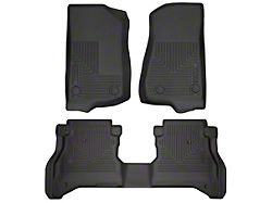 Husky Liners WeatherBeater Front and Second Seat Floor Liners; Black (18-26 Jeep Wrangler JL 4-Door, Excluding 4xe)