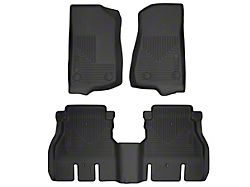 Husky Liners WeatherBeater Front and Second Seat Floor Liners; Black (21-26 Jeep Wrangler JL 4xe)
