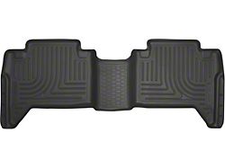 Husky Liners WeatherBeater Second Seat Floor Liners; Black (05-15 Tacoma Double Cab)