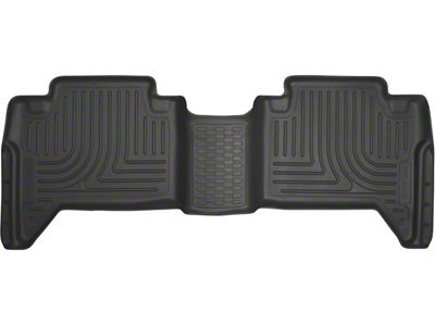 Husky Liners WeatherBeater Second Seat Floor Liners; Black (05-15 Tacoma Double Cab)