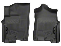 Husky Liners WeatherBeater Front Floor Liners; Black (16-24 Titan XD King Cab, Crew Cab)
