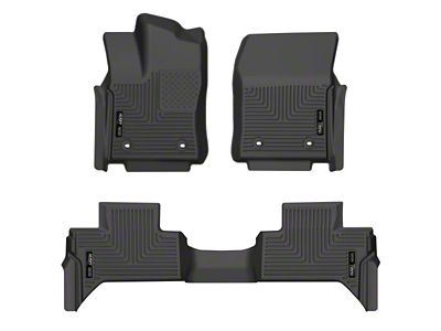 Husky Liners WeatherBeater Front and Second Seat Floor Liners; Black (22-25 Tundra Double Cab)