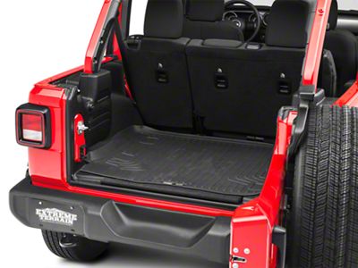 Husky Liners WeatherBeater Cargo Liner; Black (18-25 Jeep Wrangler JL 4-Door w/ Leather Seats & w/o Subwoofer, Excluding 4xe)