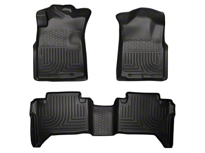 Husky Liners WeatherBeater Front and Second Seat Floor Liners; Footwell Coverage; Black (05-15 Tacoma Double Cab)