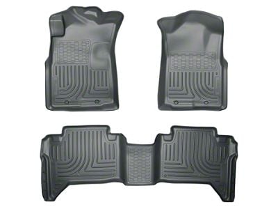 Husky Liners WeatherBeater Front and Second Seat Floor Liners; Footwell Coverage; Gray (05-15 Tacoma Double Cab)