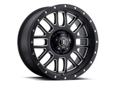 ICON Alloys Alpha Satin Black Milled 5-Lug Wheel; 20x9; 16mm Offset (07-13 Tundra)