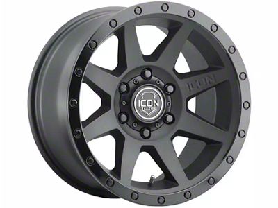 ICON Alloys Rebound Double Black 5-Lug Wheel; 17x8.5; 25mm Offset (07-13 Tundra)