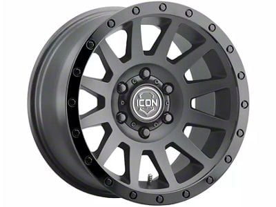 ICON Alloys Compression Double Black 6-Lug Wheel; 17x8.5; 0mm Offset (24-25 Tacoma)