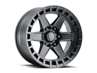 ICON Alloys Raider Satin Black 6-Lug Wheel; 17x8.5; 0mm Offset (24-25 Tacoma)