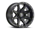 ICON Alloys Rebound Satin Black 6-Lug Wheel; 17x8.5; 6mm Offset (22-26 Bronco Raptor)