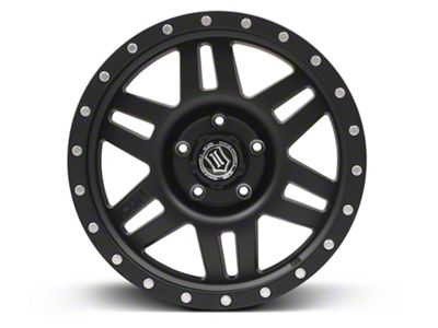 ICON Alloys Six Speed Satin Black Wheel; 17x8.5; -6mm Offset (05-10 Jeep Grand Cherokee WK, Excluding SRT8)