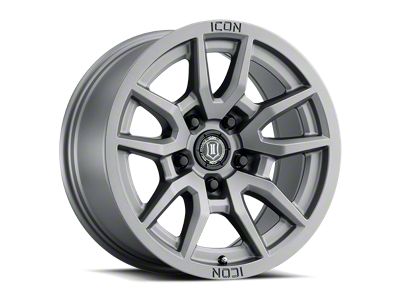 ICON Alloys Vector 5 Titanium Wheel; 17x8.5; -6mm Offset (05-10 Jeep Grand Cherokee WK, Excluding SRT8)