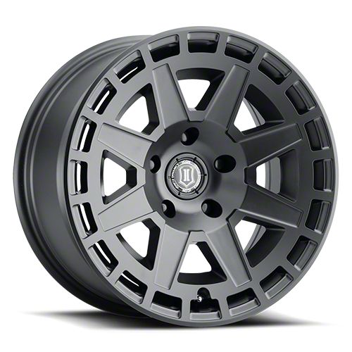 ICON Alloys Compass Satin Black Wheel; 17x8.5; -6mm Offset (99-04 Jeep  Grand Cherokee WJ)