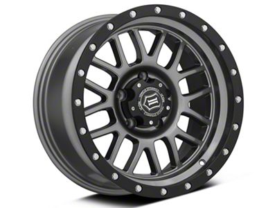 ICON Alloys Alpha Gunmetal Wheel; 17x8.5; 0mm Offset (99-04 Jeep Grand Cherokee WJ)